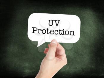 UV written on a speechbubble