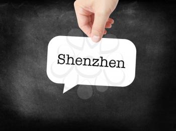 Shenzhen  written on a speechbubble