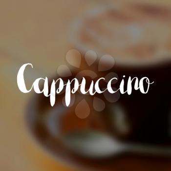 Cappuccino concept on a background