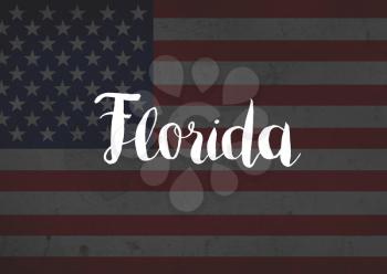 Florida written on flag