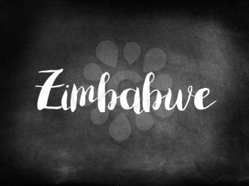 Zimbabwe written on blackboard