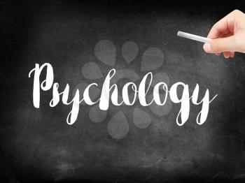 Psychology written on a blackboard