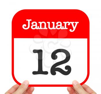 January 12 written on a calendar