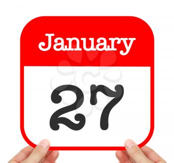 January 27 written on a calendar
