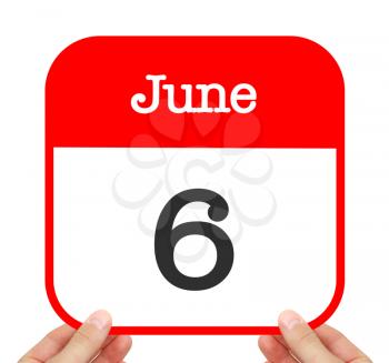 June 6 written on a calendar