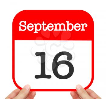 September 16 written on a calendar