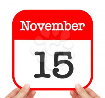 November 15 written on a calendar