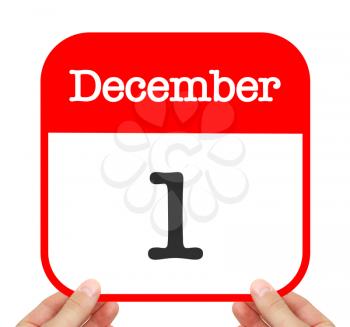 December 1 written on a calendar