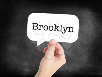 Brooklyn written in a speechbubble 