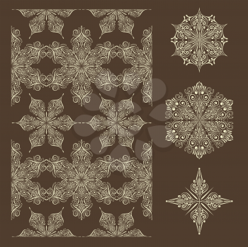 Royalty Free Clipart Image of Snowflakes