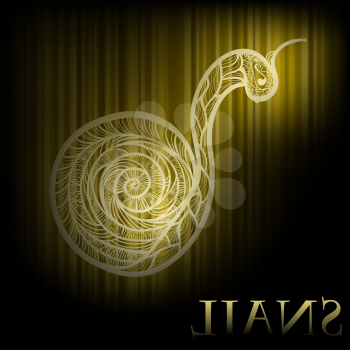Royalty Free Clipart Image of a Snail
