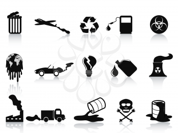 Royalty Free Clipart Image of Pollution Icons