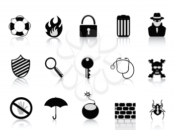 Royalty Free Clipart Image of Security Icons