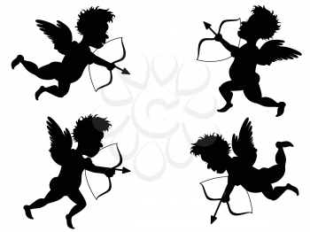 Royalty Free Clipart Image of Cupids