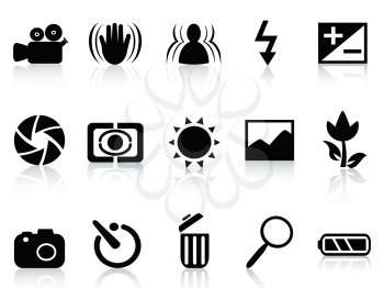 Royalty Free Clipart Image of Camera Icons