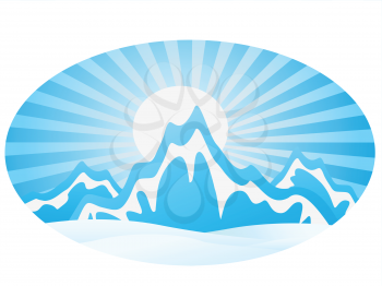 Royalty Free Clipart Image of a Mountain Range