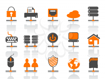 Royalty Free Clipart Image of Network Connection Icons