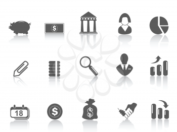 Royalty Free Clipart Image of Bank Icons