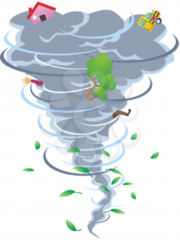 Royalty Free Clipart Image of a Tornado