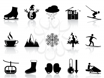 Royalty Free Clipart Image of Winter Icons