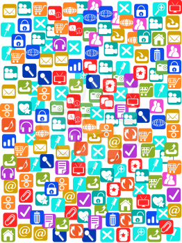 the seamless pattern background filled with social media icons