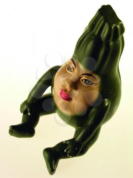 Royalty Free Photo of a Gourd With a Woman's Face