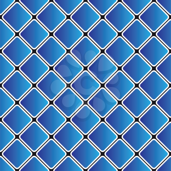 Royalty Free Clipart Image of a Blue Background With Diamonds