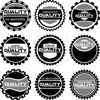 Royalty Free Clipart Image of a Set of Quality Labels