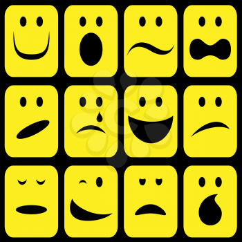 Royalty Free Clipart Image of a Set of Emotions