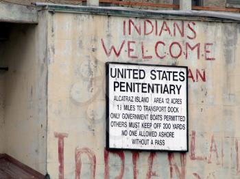 Royalty Free Photo of the Alcatraz Penitentiary Sign