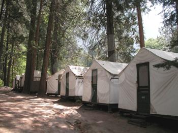 Royalty Free Photo of Tent Cabins In Curry Village, Yosemite