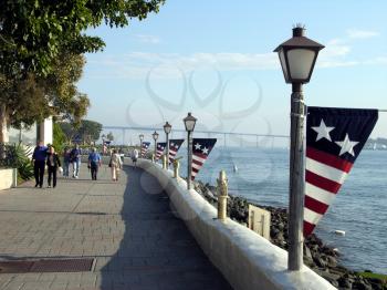 Royalty Free Photo of the Seaport Village in San Diego