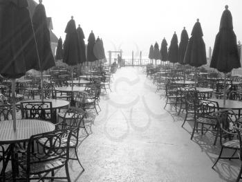 Royalty Free Photo of Patio Tables