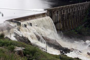 Royalty Free Photo of an Overflowing Dam