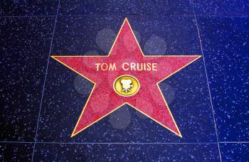 Royalty Free Photo of Tom Cruise's Star On Hollywood Boulevard