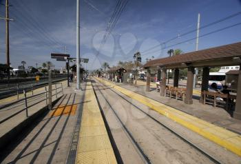 Royalty Free Photo of Train Tracks in San Diego