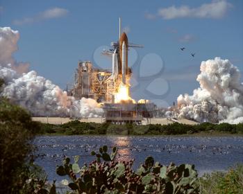 Royalty Free Photo of a Space Shuttle Launch