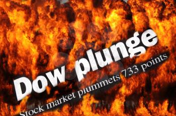 Royalty Free Photo of a Dow Plunge