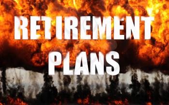 Royalty Free Photo of Retirement Plans in Ruins