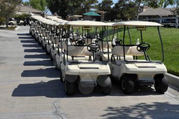 Royalty Free Photo of Golf Carts