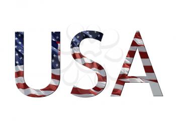 Royalty Free Photo of USA in the American Flag