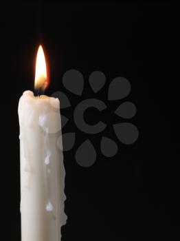Royalty Free Photo of a Candle on Black