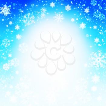 Abstract winter backgrounds with falling snowflakes