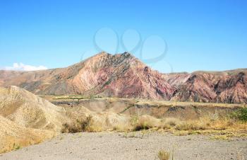 Royalty Free Photo of Red Mineral Mountains in Armenia