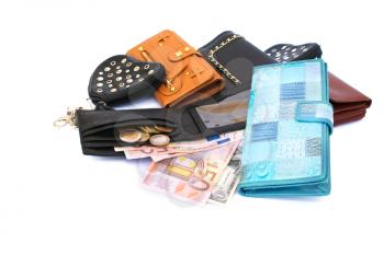 Royalty Free Photo of Wallets and Money