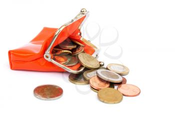 Royalty Free Photo of Coins in a Wallet