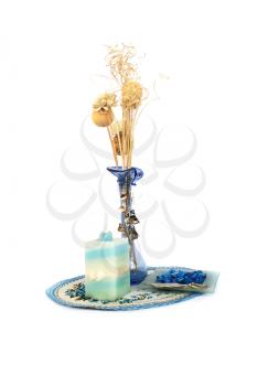 Royalty Free Photo of a Vase and Candle