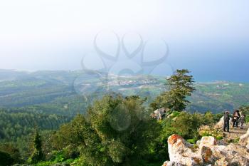 Royalty Free Photo of the View From  Kantara Castle