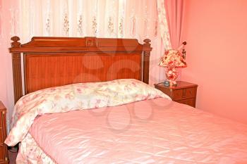 Royalty Free Photo of a Pink Bedroom