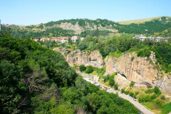 Royalty Free Photo of a Mountain City in Jermuk, Armenia